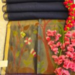 Premium Jamdani Silk Saree with Sequence Work & Chanderi Pallu