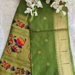 Premium Jamdani Silk Saree with Muniya Border & Paithani Pallu