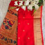 Premium Jamdani Silk Saree with Muniya Border & Paithani Pallu