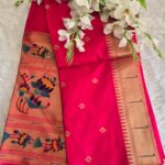 Premium Jamdani Silk Saree with Muniya Border & Paithani Pallu