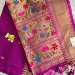 Jamdani Silk Saree with Muniya Border & Paithani Pallu