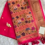 Jamdani Silk Saree with Muniya Border & Paithani Pallu