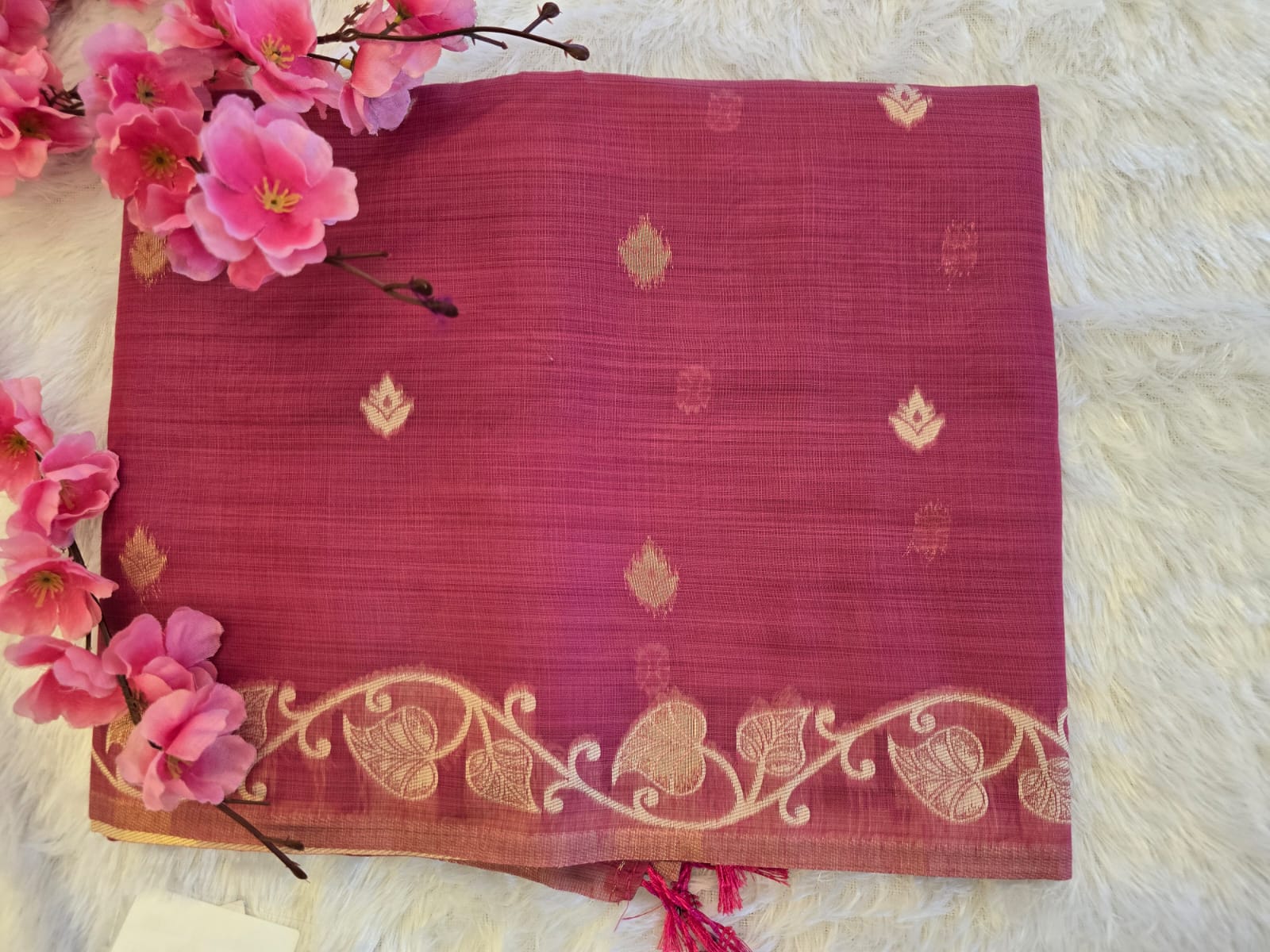 2756b4ab-d299-4013-adae-136c5f74a51f Soft Shinny Fabric Saree 6 - Image 1