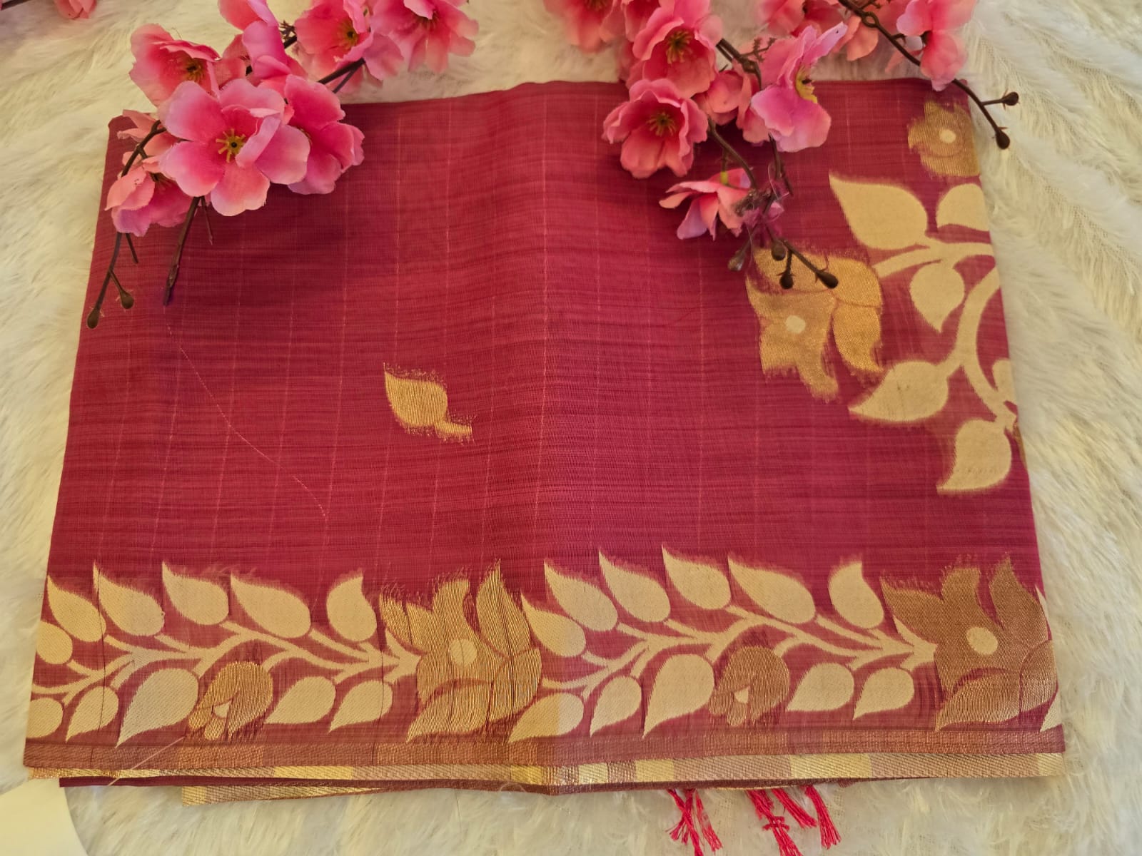 428308f1-6fba-4bff-9385-55dfc14ee70d Soft Shinny Fabric Saree 5 - Image 1
