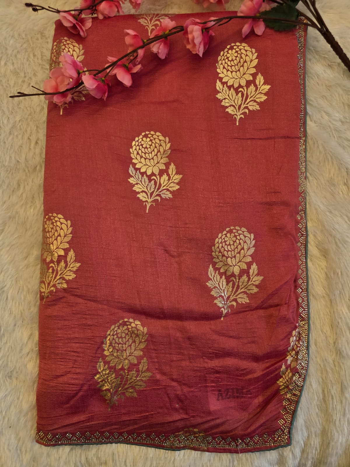 4accdb61-622e-49ea-a7e3-b0aae22b8b91 Dolla Soft Zarkar Border Saree 8 - Image 1