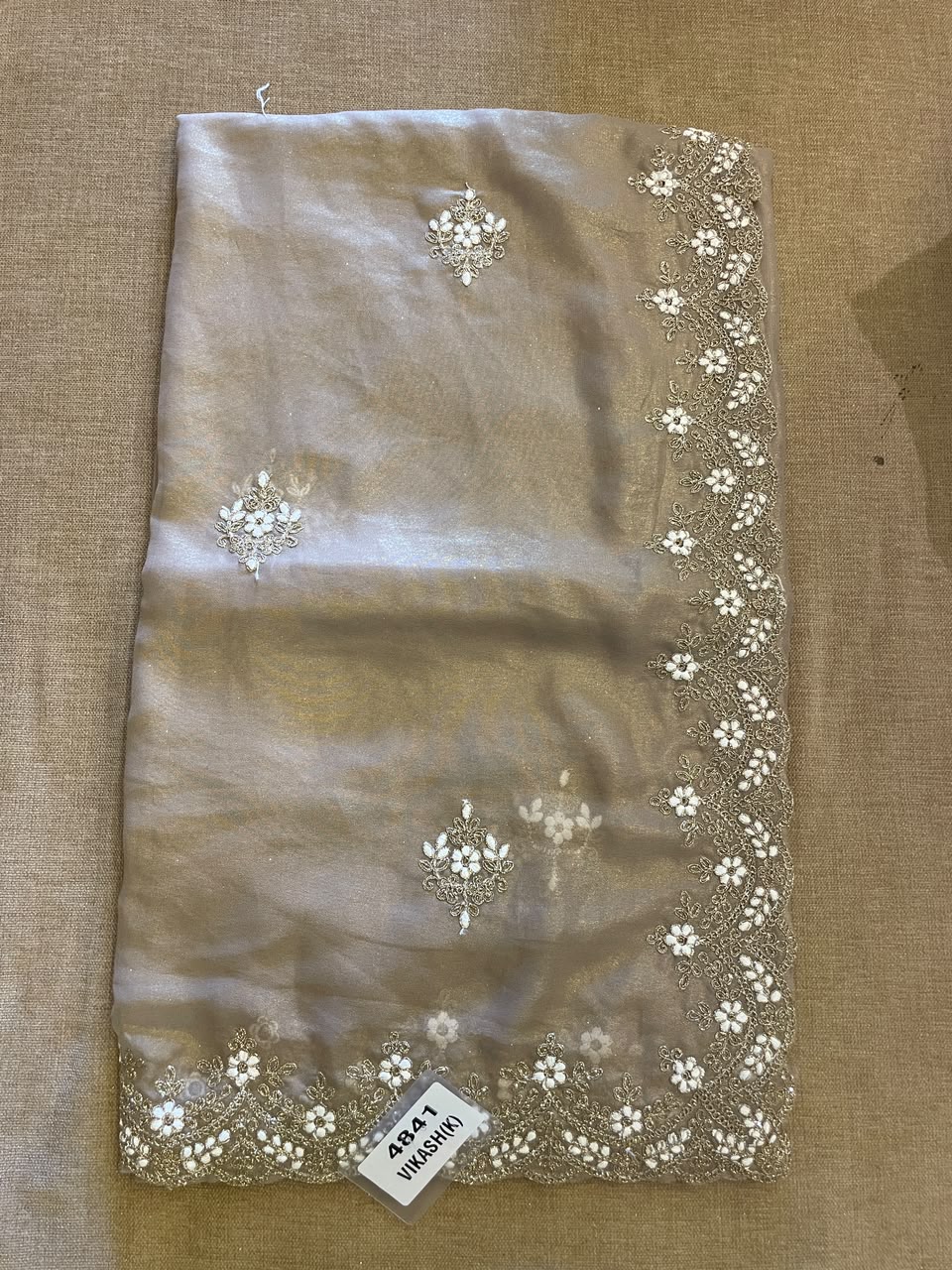 WhatsApp Image 2026-06-08 at 2.48.04 AM Designer Saree - Peach - Image 1