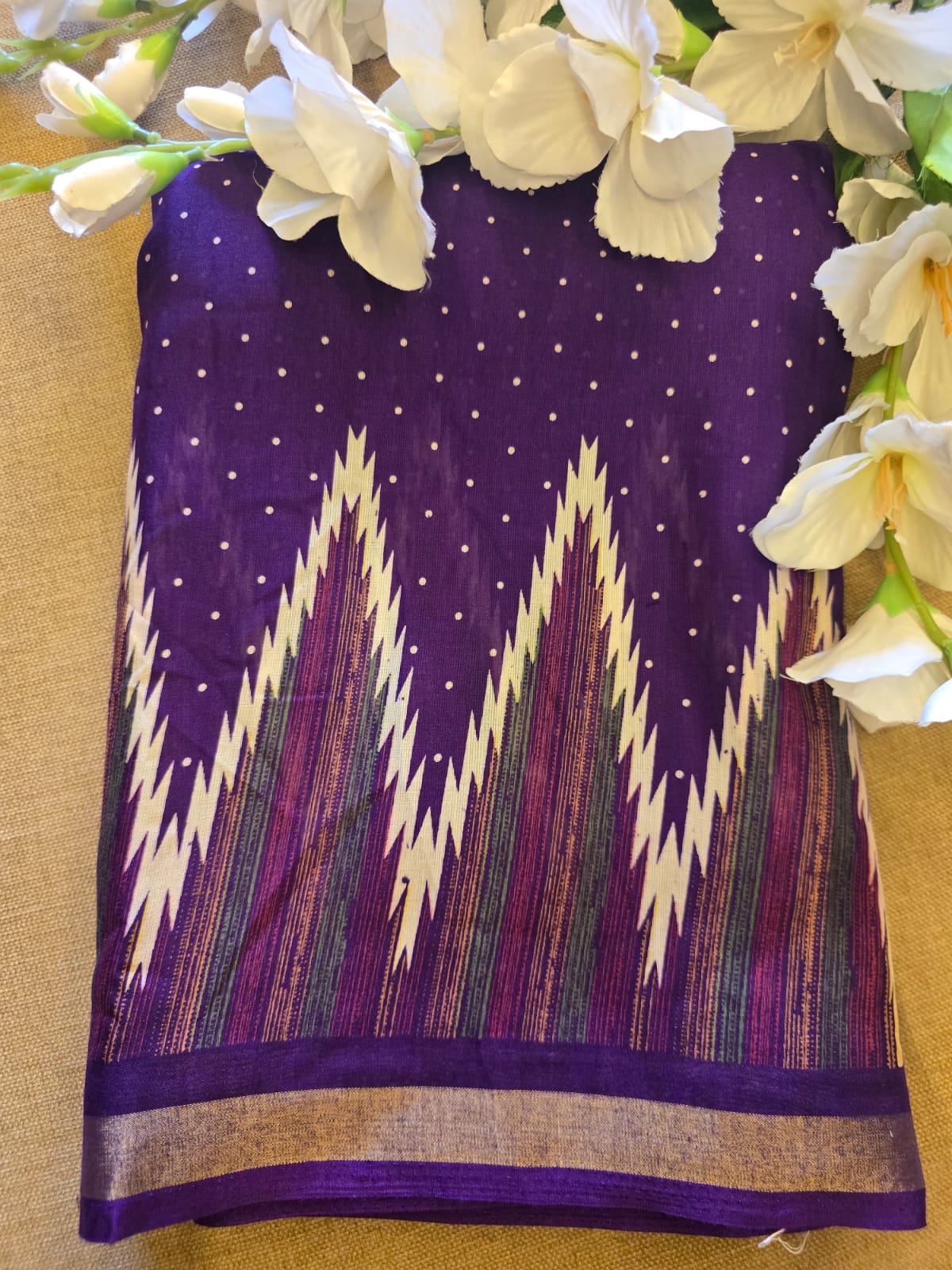 WhatsApp Image 2026-06-22 at 5.50.56 PM (1) Soft Mal Cotton Temple Border Saree 6 - Image 1