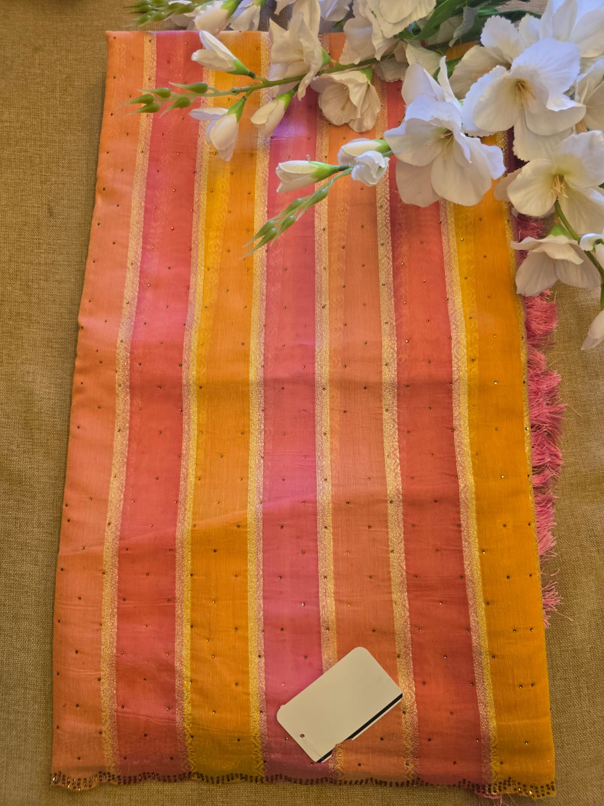 WhatsApp Image 2026-06-22 at 5.54.35 PM Cotton Multicolor Siroski Border Saree 1 - Image 1