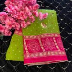 Bandhani Saree - Green