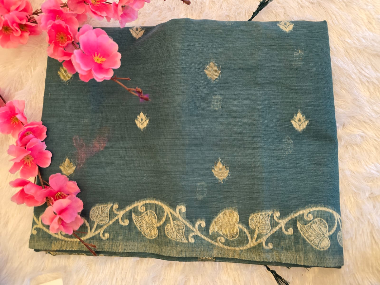 e5c413c4-5830-4a53-8167-75c6a636954f Soft Shinny Fabric Saree 2 - Image 1